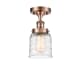 A thumbnail of the Innovations Lighting 916-1C-11-5 Bell Semi-Flush Antique Copper / Deco Swirl
