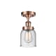 A thumbnail of the Innovations Lighting 916-1C-11-5 Bell Semi-Flush Antique Copper / Seedy