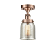 A thumbnail of the Innovations Lighting 916-1C-11-5 Bell Semi-Flush Antique Copper / Silver Plated Mercury