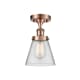 A thumbnail of the Innovations Lighting 916-1C-11-6 Cone Semi-Flush Antique Copper / Clear