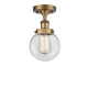 A thumbnail of the Innovations Lighting 916-1C-11-6 Beacon Semi-Flush Brushed Brass / Clear