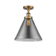 A thumbnail of the Innovations Lighting 916-1C-13-12-L Cone Semi-Flush Brushed Brass / Plated Smoke