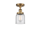 A thumbnail of the Innovations Lighting 916-1C-11-5 Bell Semi-Flush Brushed Brass / Clear