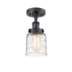 A thumbnail of the Innovations Lighting 916-1C-11-5 Bell Semi-Flush Matte Black / Deco Swirl