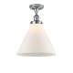 A thumbnail of the Innovations Lighting 916-1C-13-12-L Cone Semi-Flush Polished Chrome / Matte White