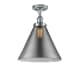 A thumbnail of the Innovations Lighting 916-1C-13-12-L Cone Semi-Flush Polished Chrome / Plated Smoke
