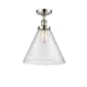 A thumbnail of the Innovations Lighting 916-1C-13-12-L Cone Semi-Flush Polished Nickel / Seedy