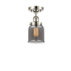 A thumbnail of the Innovations Lighting 916-1C-11-5 Bell Semi-Flush Polished Nickel / Plated Smoke