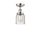 A thumbnail of the Innovations Lighting 916-1C-11-5 Bell Semi-Flush Polished Nickel / Seedy