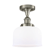 A thumbnail of the Innovations Lighting 916-1C Large Bell Brushed Satin Nickel / Matte White