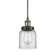 A thumbnail of the Innovations Lighting 916-1P-10-5 Bell Pendant Black Antique Brass / Clear