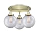 A thumbnail of the Innovations Lighting 916-3C-12-20 Canton Flush Antique Brass / Clear