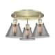 A thumbnail of the Innovations Lighting 916-3C-10-20 Cone Flush Antique Brass / Plated Smoke