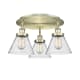 A thumbnail of the Innovations Lighting 916-3C-10-20 Cone Flush Antique Brass / Seedy