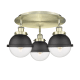 A thumbnail of the Innovations Lighting 916-3C-11-19 Ballston Urban Flush Antique Brass / Matte Black / Clear