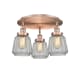 A thumbnail of the Innovations Lighting 916-3C-8-19 Chatham Flush Antique Copper / Clear