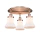 A thumbnail of the Innovations Lighting 916-3C-10-18 Bellmont Flush Antique Copper / Matte White