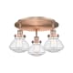 A thumbnail of the Innovations Lighting 916-3C-8-19 Olean Flush Antique Copper / Clear