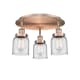 A thumbnail of the Innovations Lighting 916-3C-10-17 Bell Flush Antique Copper / Clear