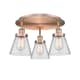 A thumbnail of the Innovations Lighting 916-3C-10-18 Cone Flush Antique Copper / Clear