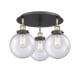 A thumbnail of the Innovations Lighting 916-3C-12-20 Canton Flush Black Antique Brass / Seedy