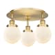A thumbnail of the Innovations Lighting 916-3C-10-18 Beacon Flush Brushed Brass / Matte White