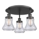 A thumbnail of the Innovations Lighting 916-3C-10-18 Bellmont Flush Matte Black / Clear