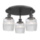 A thumbnail of the Innovations Lighting 916-3C-10-18 Colton Flush Matte Black / Clear Halophane