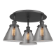 A thumbnail of the Innovations Lighting 916-3C-10-20 Cone Flush Matte Black / Plated Smoke