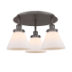 A thumbnail of the Innovations Lighting 916-3C-10-20 Cone Flush Oil Rubbed Bronze / Matte White