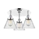 A thumbnail of the Innovations Lighting 916-3C-10-20 Cone Flush Polished Chrome / Seedy