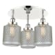 A thumbnail of the Innovations Lighting 916-3C-10-18 Edison Flush Polished Nickel / Clear Wire Mesh