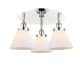 A thumbnail of the Innovations Lighting 916-3C-10-20 Cone Flush Polished Nickel / Matte White