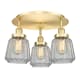 A thumbnail of the Innovations Lighting 916-3C-8-19 Chatham Flush Satin Gold / Clear