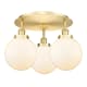 A thumbnail of the Innovations Lighting 916-3C-12-20 Canton Flush Satin Gold / Matte White