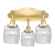 A thumbnail of the Innovations Lighting 916-3C-10-18 Colton Flush Satin Gold / Clear Halophane