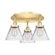 A thumbnail of the Innovations Lighting 916-3C-10-20 Cone Flush Satin Gold / Clear