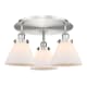 A thumbnail of the Innovations Lighting 916-3C-10-20 Cone Flush Satin Nickel / Matte White