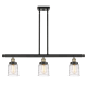 A thumbnail of the Innovations Lighting 916-3I-10-36 Bell Linear Black Antique Brass / Deco Swirl