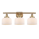 A thumbnail of the Innovations Lighting 916-3W-13-28 Bell Vanity Brushed Brass / Matte White