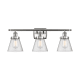 A thumbnail of the Innovations Lighting 916-3W Small Cone Brushed Satin Nickel / Seedy