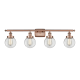 A thumbnail of the Innovations Lighting 916-4W-11-36 Beacon Vanity Antique Copper / Clear
