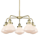 A thumbnail of the Innovations Lighting 916-5CR-14-25 Olean Chandelier Antique Brass / Matte White