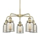 A thumbnail of the Innovations Lighting 916-5CR-15-23 Bell Chandelier Antique Brass / Silver Plated Mercury