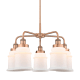 A thumbnail of the Innovations Lighting 916-5CR-17-24 Canton Chandelier Antique Copper / Matte White