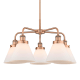 A thumbnail of the Innovations Lighting 916-5CR-15-26 Cone Chandelier Antique Copper / Matte White