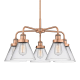 A thumbnail of the Innovations Lighting 916-5CR-15-26 Cone Chandelier Antique Copper / Clear