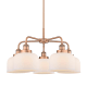 A thumbnail of the Innovations Lighting 916-5CR-15-26 Bell Chandelier Antique Copper / Matte White