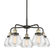 A thumbnail of the Innovations Lighting 916-5CR-14-25 Fulton Chandelier Black Antique Brass / Clear