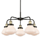A thumbnail of the Innovations Lighting 916-5CR-14-25 Olean Chandelier Black Antique Brass / Matte White